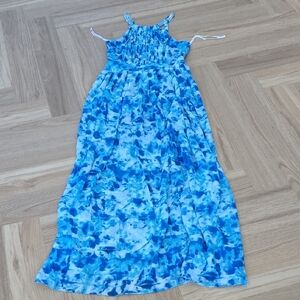 CALVIN KLEIN Blue Tie-Dye Dress Size 4